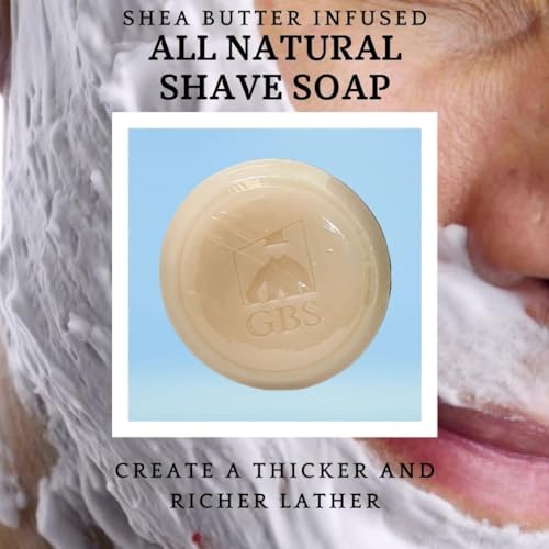 GENTS Men¡¯s Shaving Soap Pack 97% All Natural Enriched With Shea Butter & Glycerin, Creates Rich Lather Form, 3 Oz Each Nourishes Skin Smooth Clean Shave Pack of 4 Different Scents