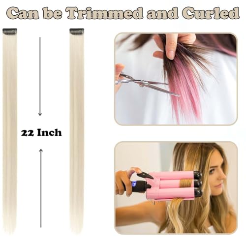 Clip-In Hair Extensions Blonde 22" - 12 Piece Set