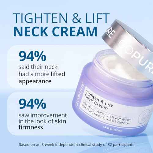 goPure Neck Firming Duo, Tighten & Lift Neck Cream, Refine & Renew Body Scrub, 2 piece set