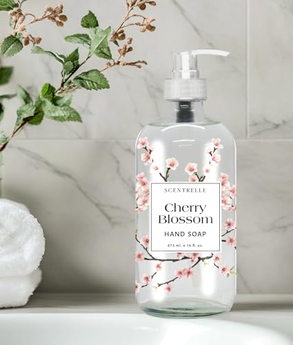 Scentrelle Hand Soap Set 4-Pack, 16 fl oz Glass Bottles