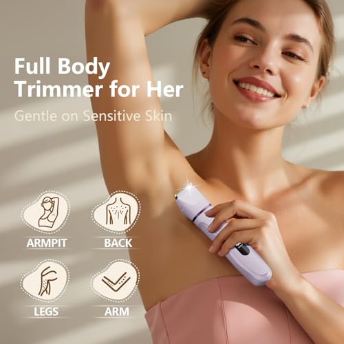 Electric Bikini Trimmer for Women - Waterproof Hair Removal Shaver