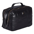 Real Leather Toiletry Bag Dopp Kit for Men Women Travel Shaving Pouch Organiser Double Compartment Cosmetic