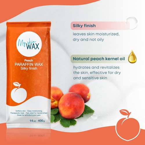 Peach Scent Paraffin Wax Refills for Hands & Feet - 6 Blocks