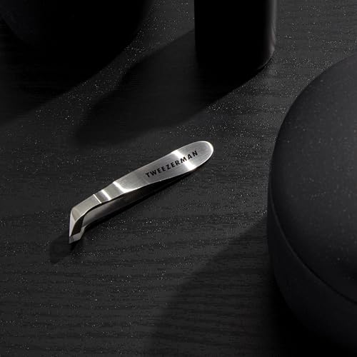 Tweezerman Mini Squeeze Cuticle Nipper - Stainless Steel Trimmer, Silver