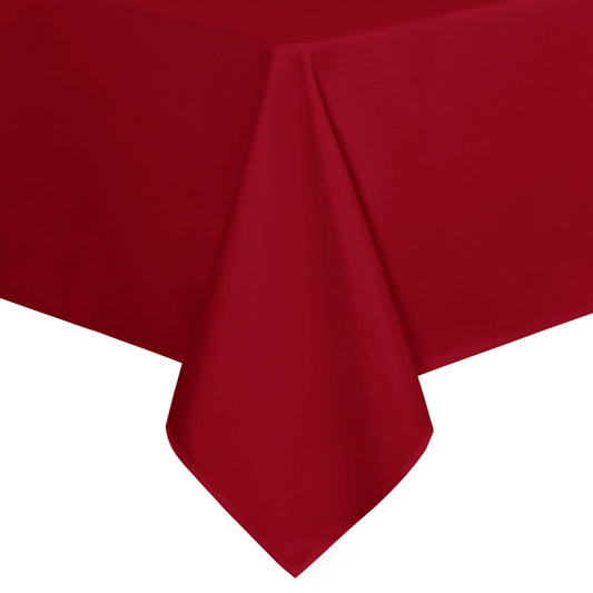 sancua Square Tablecloth - 54 x 54 Inch - Stain and Wrinkle Resistant Washable Polyester Table Cloth, Decorative Fabric Table Cover for Dining Table, Buffet Parties and Camping, Red