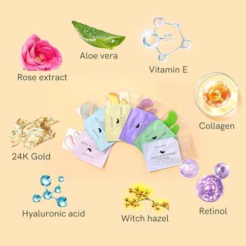 Under Eye Patches with Collagen and Hyaluronic Acid Eye Mask for Wrinkle,Dark Circles,Face Mask Skin Care Products 24 Pairs