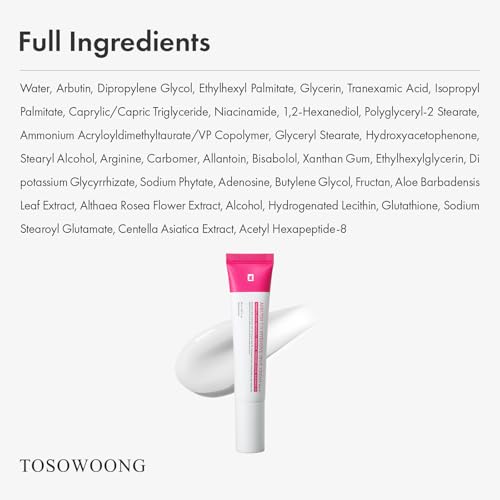 TOSOWOONG 7% Arbutin Spot Cream - Dark Spot & Blemish Treatment 20ml