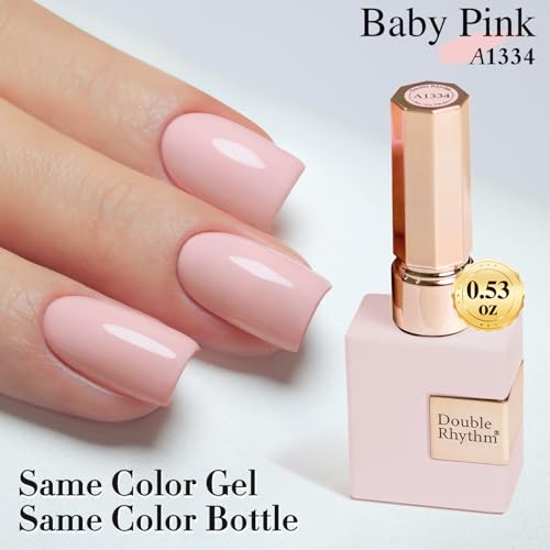Double Rhythm Baby Pink Gel Nail Polish 15ML Soak-Off UV/LED Manicure