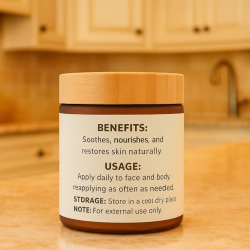 PureBalm¢â Natural Body Butter with Turmeric - Deep moisture for Dry Skin - Shea Butter, Coconut Oil & Palm Kernel Seed Oil - 8oz