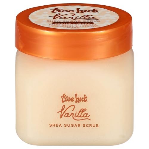 Tree Hut Vanilla Body Scrub Travel Size 3.4 Oz - Exfoliating Sugar Scrub, Moisturizing Shea & Natural Oils