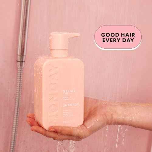 MONDAY HAIRCARE Repair Shampoo and Conditioner Set (12 oz) For Dry to Damaged Hair Made with Keratin, Coconut Oil, Shea Butter, and Vitamin E