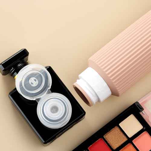 Travel Bottles for Toiletries, Large 6oz Travel Size Containers, BPA Free Leak Proof Tubs Refillable Liquid Accessories with Toiletry Bag for Cometic Shampoo and Lotion Soap (4 Pack)