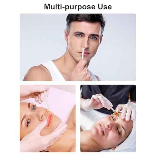 50 Pcs Nose Wax Sticks, Nose Wax Kit Men and Women Nose Wax Applicator Sticks for Nostrils Ears Face Cleaning