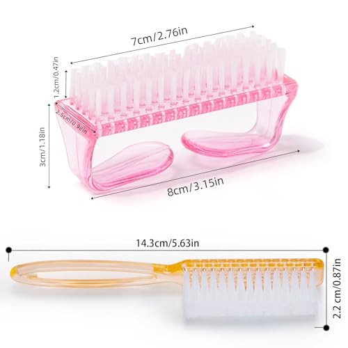 Multicolor Nail Brush Set for Hand and Foot Cleaning, Pedicure Scrubbing Tools - 5 Pack