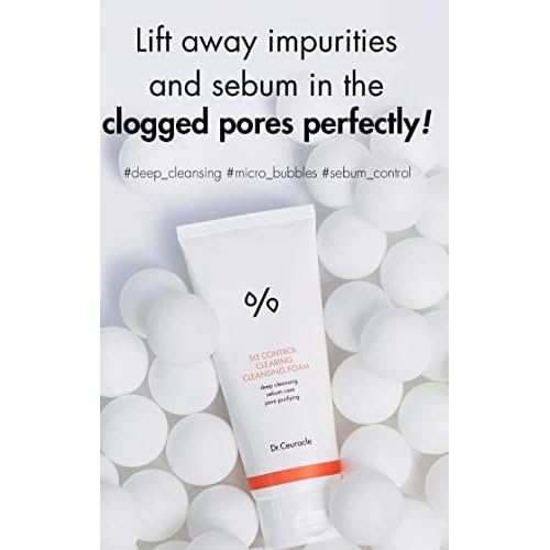 Dr.Ceuracle 5¥á Control Clearing Cleansing Foam | Deep Cleansing Sebum Care, Pore Purifying | A Special Foaming Cleanser For Dehydrated, Oily Skin That Cleanses Away Pore-Clogging Sebum and Innecessary Oil Without Tightness