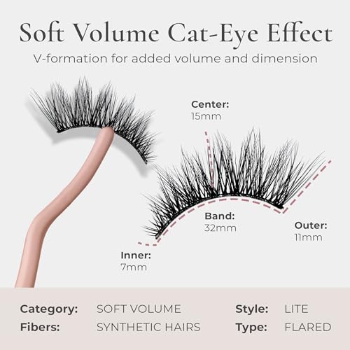 House of Lashes Iconic Lite False Eyelashes - Comfortable Fake lashes for Bold Daring Look, Easy and Reusable Faux Mink Lashes for All Eye Shapes