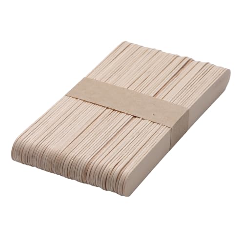 200pcs Wooden Craft Sticks 5.91 Inch Long Natural Wood Popsicle Ice Cream Sticks for DIY Wood Crafts, Jumbo Sticks£¬Hair Removal and Waxing Supplies,Home Art Projects