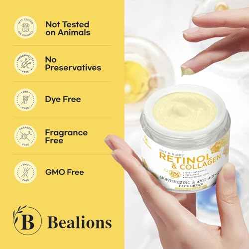 Retinol Cream for Face Anti Aging: Wrinkle Cream for Face Neck with Collagen Hyaluronic Acid - Night Moisturizer for Men Women - Facial Skin Care Christmas Gift for Mom Dad Sister