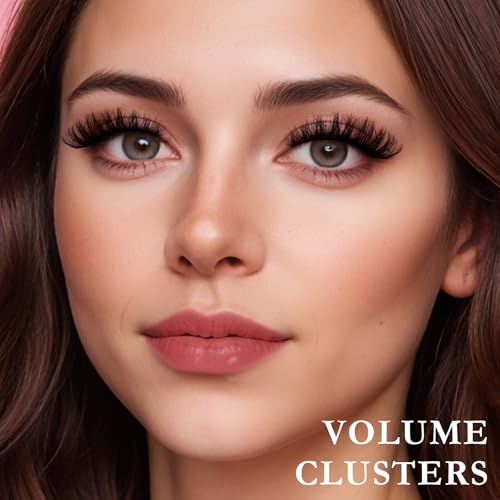 Cat Eye Wispy False Lashes - 14 Pairs Faux Mink Strip