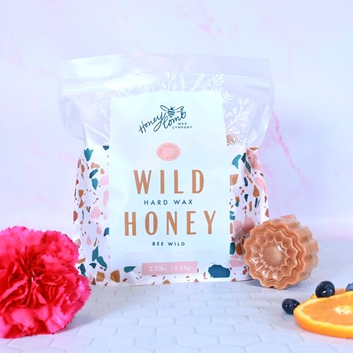 Honeycomb's Professional Hard Wax, All-Purpose, No Strips Needed, Solid Wax Honey Smooth Texture, Easy Removal, Peel-Off Wax (Wild Honey, 35.2 Ounce (Pack of 1))