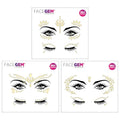 3 PCS Face Gems ? Face Jewels - Self-Adhesive Rhinestone Face Jewels for Makeup, Party & Rave Looks - Eye Gems, Face Glitter, Self- Adhesive Festival Gems Festival, Glitter Tattoo, Face Gems