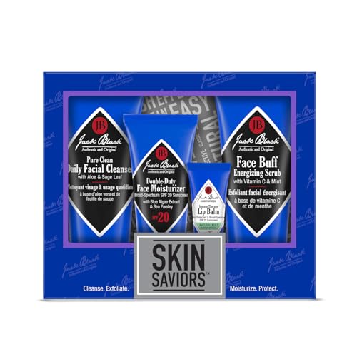 Jack Black Men's Skincare Kit – Cleanser, Moisturizer & Scrub Set