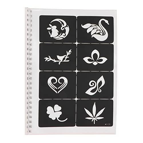 97 Pattern Reusable Stencil Kit for Body Art & Glitter Tattoos