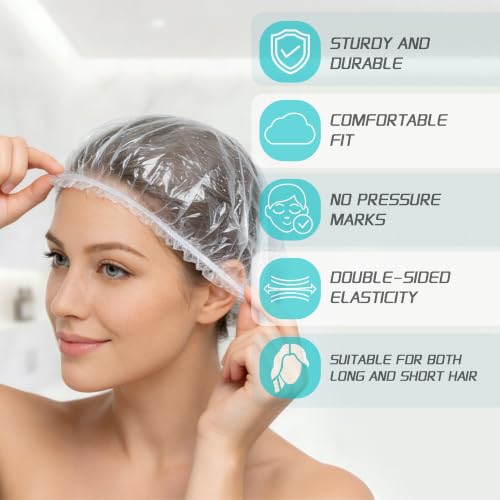 Disposable Shower Caps for Women & Men - Large 20.5 Inch, 100 Pack Variation of THIS listing