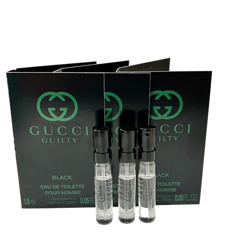 Gucci Guilty Black Men EDT Spray 1.5ml Travel Size Set of 3