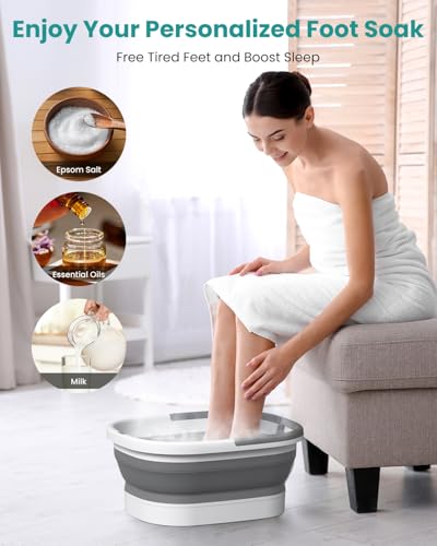 Nekteck Collapsible Foot Soaking Tub with Acupressure Nodes
