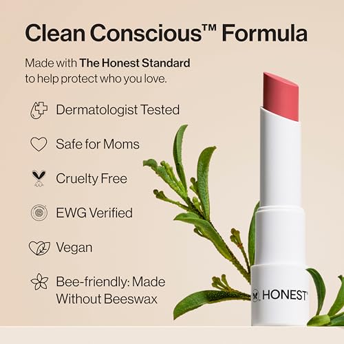 Honest Beauty Tinted Lip Balm - Vegan, Moisturizing Plum