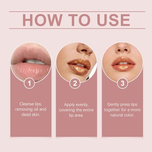 Color Changing Lipstick - Moisturizing Gold Crystal Lip Tint (2pc)