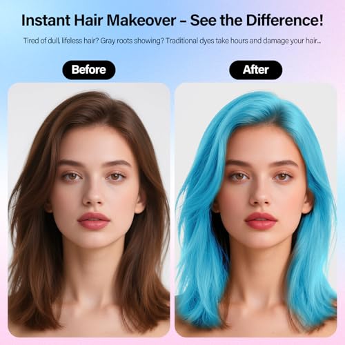 Temporary Washable Hair Color Spray - Light Blue for Parties & Cosplay