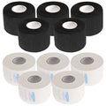 10 Rolls Disposable Barber Paper Neck Strips, 1000 Strips Professional Stretchy Paper Neck Band, Protector Stretchy Strips Cutting Accessories for Hair Cut, Beauty Salon, Black and White
