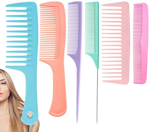 6-Piece Hair Comb Set for Wet Curly Thick Hair