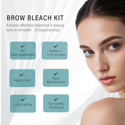 Eyebrow Bleaching Kit - Lighten & Natural Brow Color - 5 Applications
