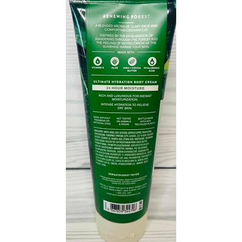 Bath & Body Works Renewing Forest Ultimate Hydration Body Cream 8 Ounces Pack of 2