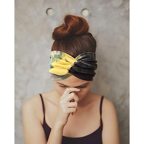 Extra Wide Headbands for Women Large Turban Headband Non Slip Boho Elastic Hairband Hair Twisted Knot Head Bands Accessories