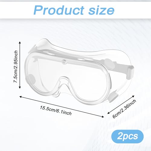 Eyelash Shower Goggles Protector - 2 Pack Adjustable