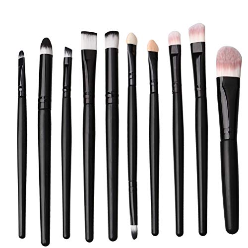 20-Piece Makeup Brush Set with Travel Case - Professional Face and Eye Brushes