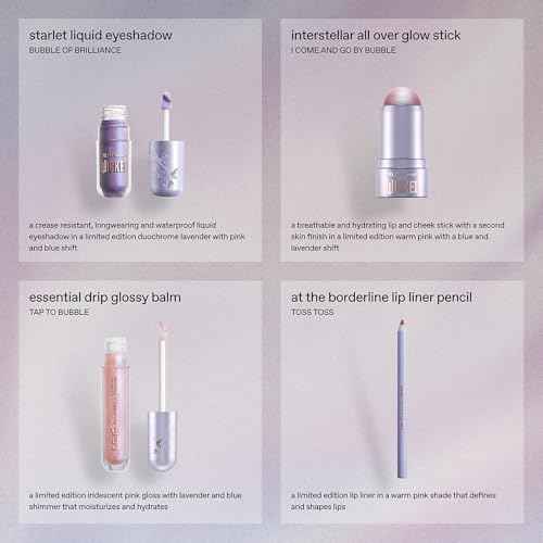 r.e.m. beauty Wicked: For Good | Makeup Set | Waterpoof Eye Shadow, All Over Glow Stick, Creamy Lip Liner, Glossy Lip Balm | 4 Full Size Products