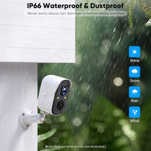 Nikoglly 4MP Wireless Outdoor Security Camera with AI Detection