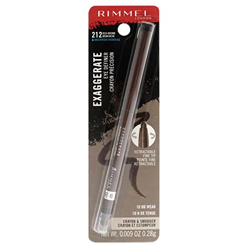 Waterproof Eyeliner Pencil 1 Count - Rich Brown, Long-Wearing, Smudger, 212