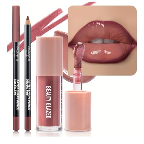 Beauty Glazed Lip Liner & Gloss Set - Rosewood Nude