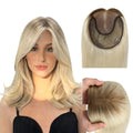 Human Hair Topper for Women Thinning Hair 12 Inch 150% Density