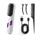Cordless Hair Straightener Brush, Mini Portable Straightener for Travel