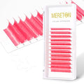 12 Rows Colored Lash Extensions Pink 0.07mm D Curl 8-15mm Mixed Length Color Lashes Extension Individual Single Classic Eyelash Extensions