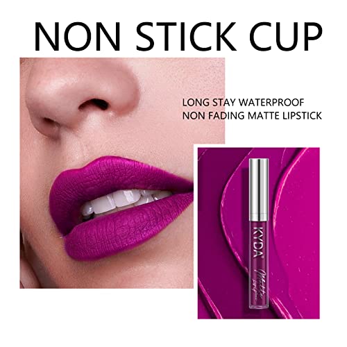 KYDA 10 Colors Matte Metallic Lipstick Set - Long Wear