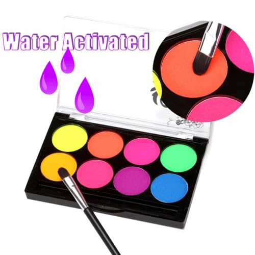 8-Color UV Neon Glow Makeup Palette | Blacklight Eyeliner Kit