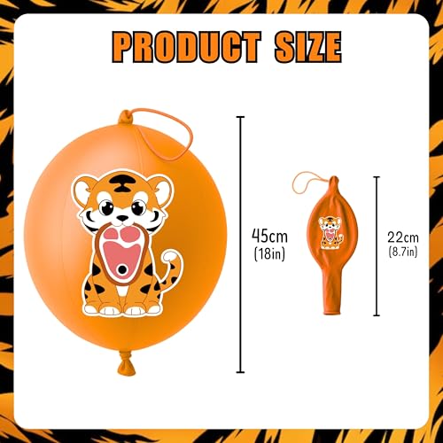 Tiger Party Favors Set - 72 Piece Kit with Balloons & Tattoos